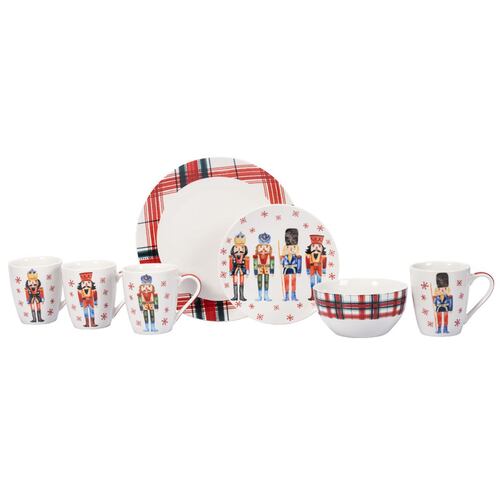 Set Vajilla Porcelana Diseño Soldados 16 Piezas Crown Baccara