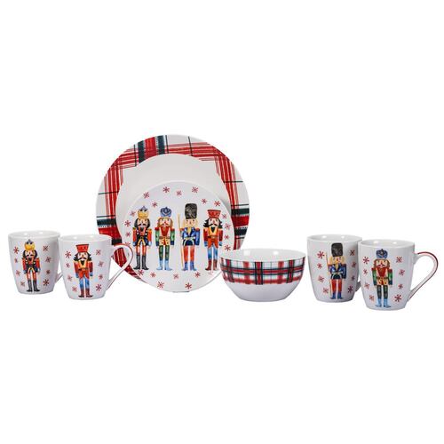 Set Vajilla Porcelana Diseño Soldados 16 Piezas Crown Baccara