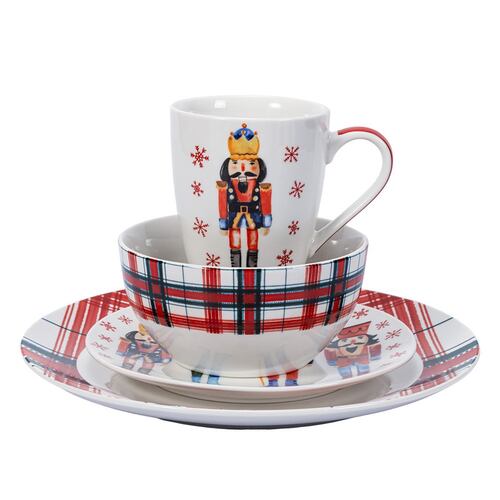 Set Vajilla Porcelana Diseño Soldados 16 Piezas Crown Baccara