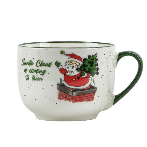 Taza Porcelana 600 ml Diseño Navidad Santa Claus Crown Baccara