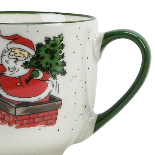Taza Porcelana 600 ml Diseño Navidad Santa Claus Crown Baccara