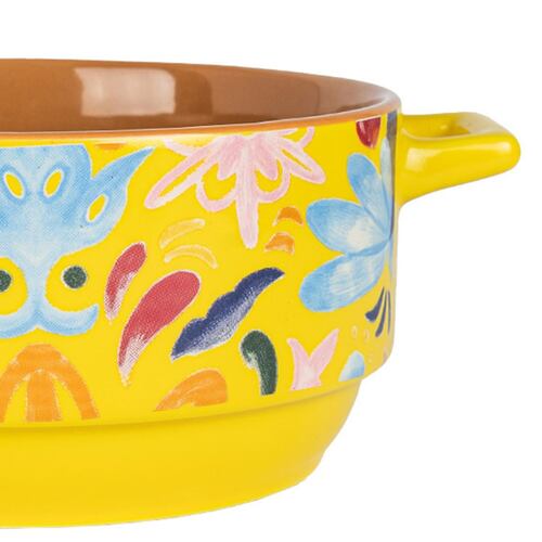 Plato Pozolero Porcelana Edición Tradición Mexicana Amarillo 890 ml Crown Baccara