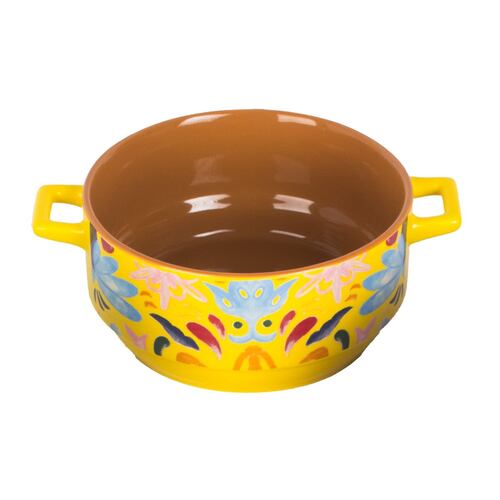 Plato Pozolero Porcelana Edición Tradición Mexicana Amarillo 890 ml Crown Baccara