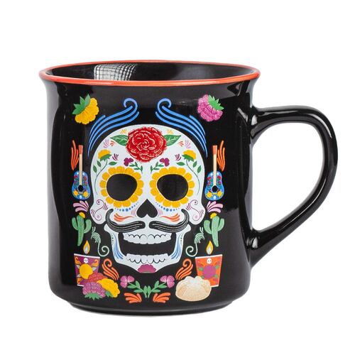 Taza porcelana 410 ml Diseño Calavera Día de Muertos Crown Baccara