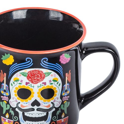 Taza porcelana 410 ml Diseño Calavera Día de Muertos Crown Baccara