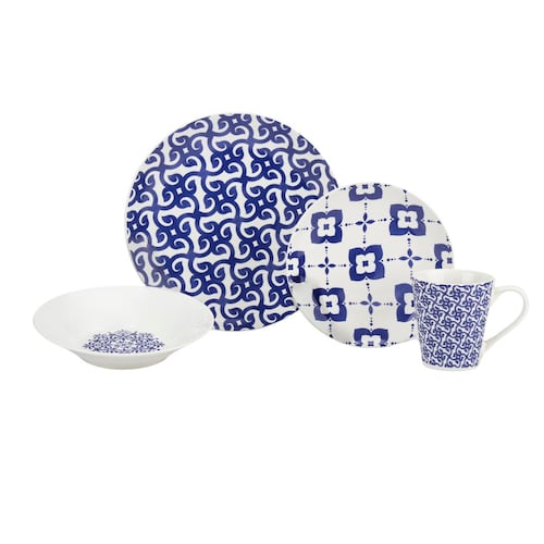 Vajilla Porcelana Crown Baccara Aitana 16 Piezas