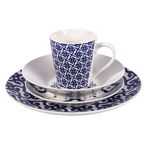 Vajilla Porcelana Crown Baccara Aitana 16 Piezas