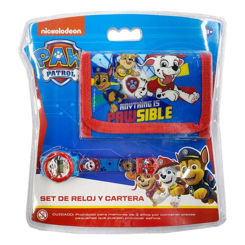 Set de Reloj y Cartera Paw Patrol