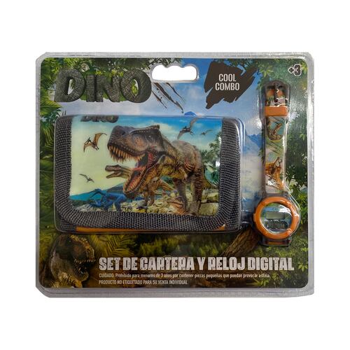 Set de Cartera y Reloj Digital Dinosaurios Switch