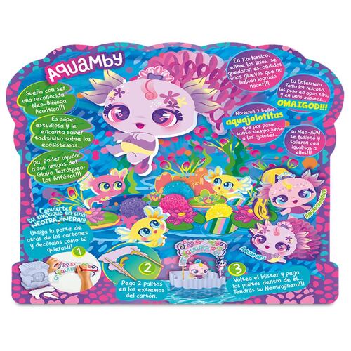 Muñeco Distroller Aquamerito Ajolote Lila