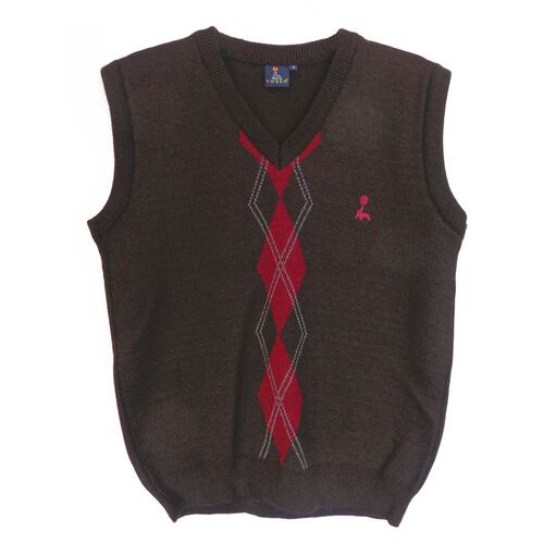 Chaleco Cerrado Cuello V Café G