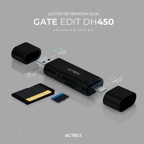 Lector USB A - USB C Gate Edit DH450