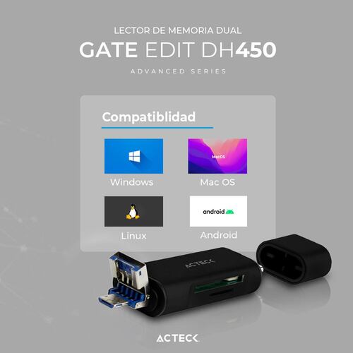 Lector USB A - USB C Gate Edit DH450