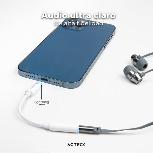 Adaptador Lightning a Jack 3.5 mm Shift Plus Acteck AL405