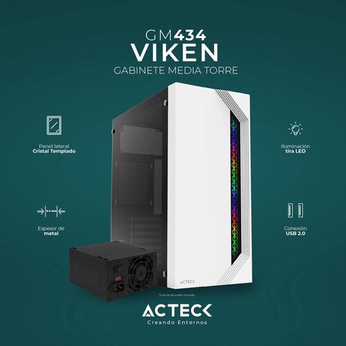 Gabinete Media Torre Viken Acteck GM434