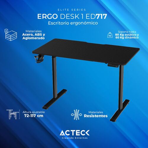 Escritorio Acteck ergonómico Ergo Desk 1 ED717