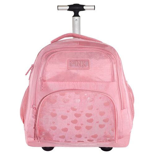 Mochila Porta Laptop Rodante Rosa Pink Label