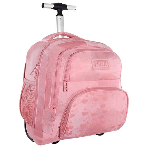 Mochila Porta Laptop Rodante Rosa Pink Label