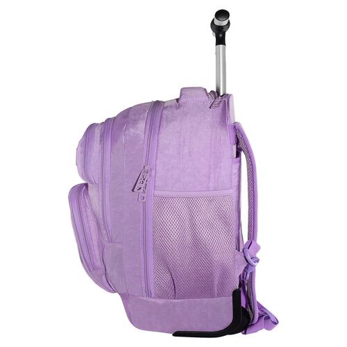 Mochila Porta Laptop Rodante Lila Pink Label