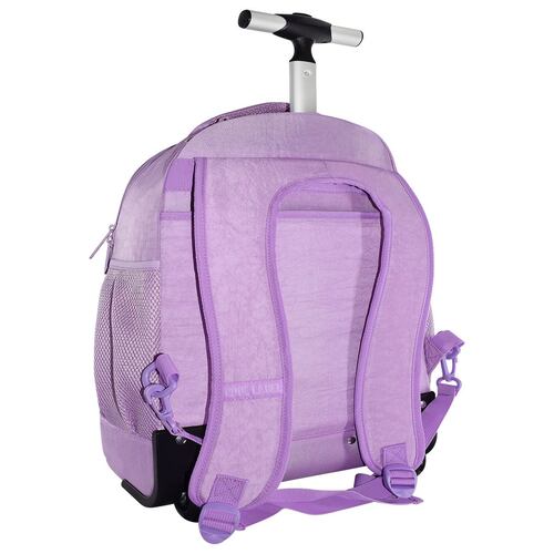 Mochila Porta Laptop Rodante Lila Pink Label