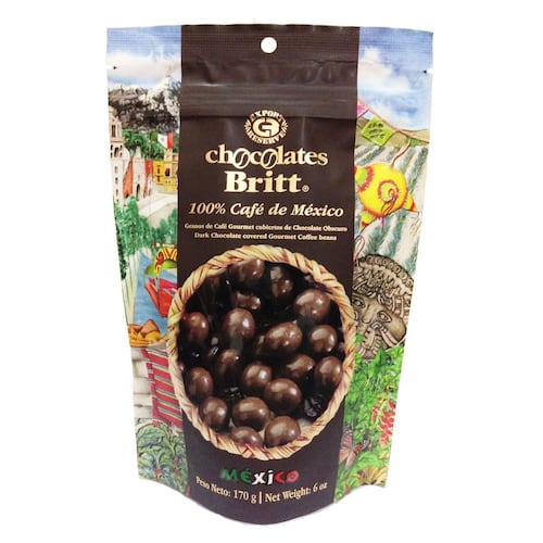 Granos de Café cubiertos de Chocolate Obscuro Chocolates Britt México 170g