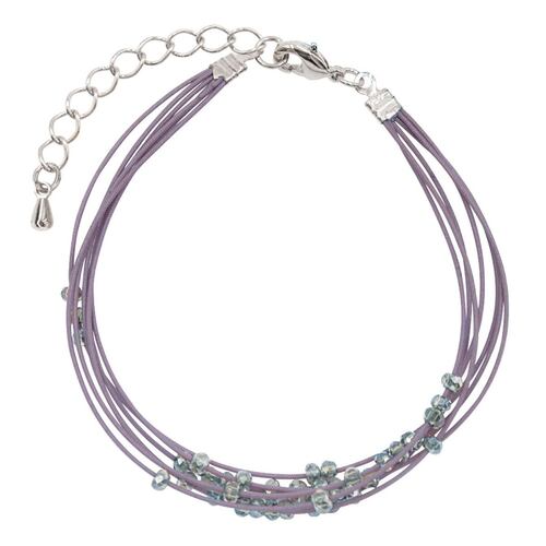 Pulsera Con Beads Color Gris Adrianne Picard