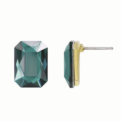 Aretes Dorados Con Cristal  Esmeralda STEVE MADDEN