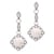 Aretes de plata con perla natural y circonia color cristal artré .925