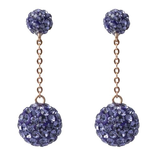 Aretes De Plata .925 Con Shambalas Amatista En Oro Rosa Westies