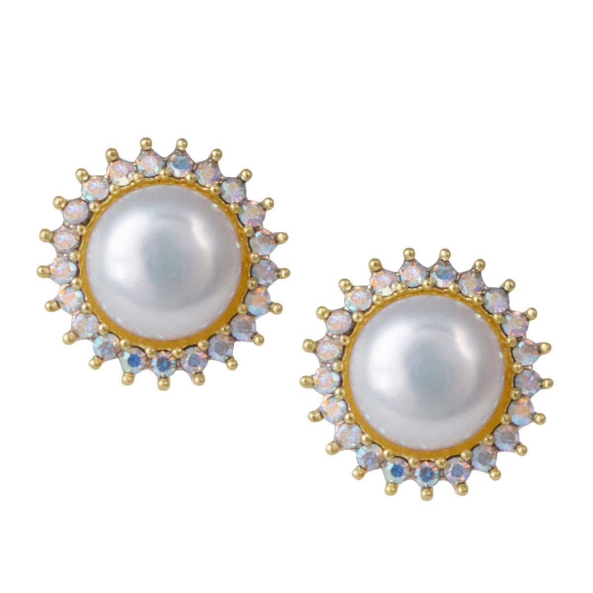 Aretes de Perlas, Ámbar y Cristal
