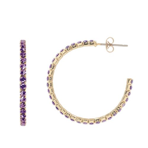 Aretes con cristal rosa en dorado Adrianne Picard