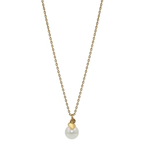 Dije En Dorado Con Perla De 8 Mm Blanca Y Detalle De Corazón Mossimo