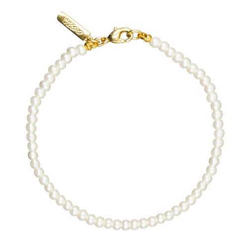 PULSERA EN DORADO CON PERLAS COLOR BLANCO MOSSIMO