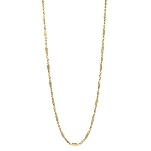 COLLAR EXTRA LARGO EN DORADO CON CADENA DE RECTANGULOS  MOSSIMO