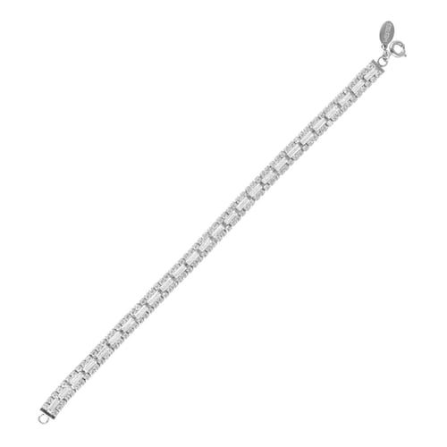 Pulsera Cup Chain con Cubic Circonias Acabado Rodio Westies