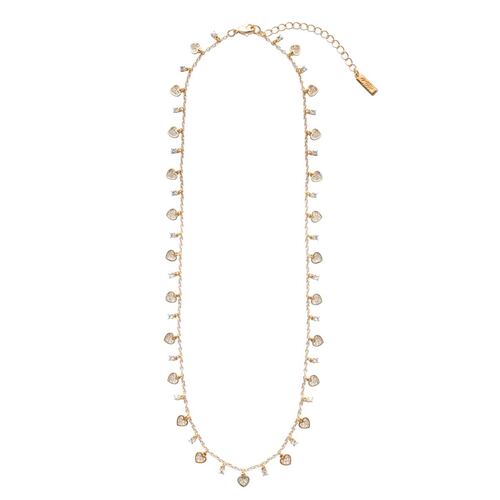 Collar con Multi Charms Cristales y Corazones con Pavé Mossimo