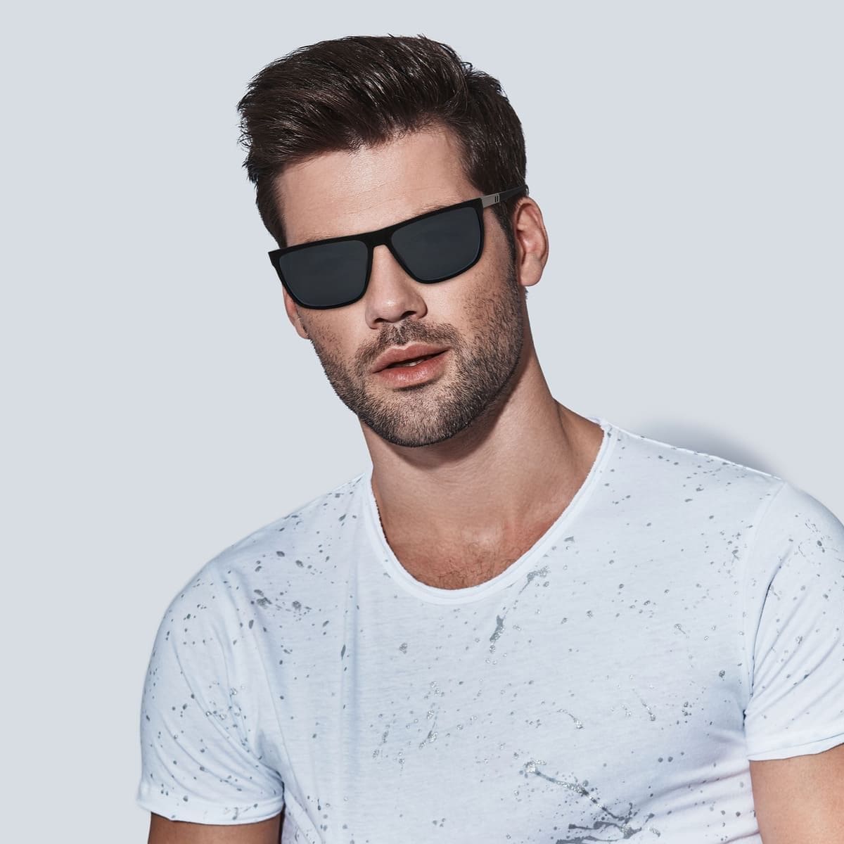 Lentes De Sol Cuadrados Mossimo Pasta y Micas Negras Para Hombre