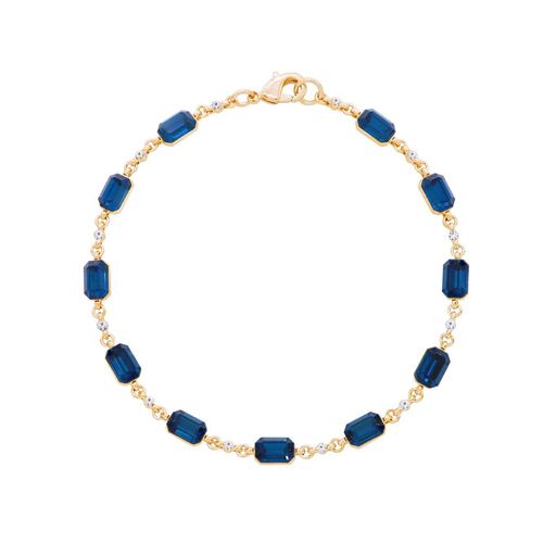 Pulsera con Piedras Color Montana y Cristales Carré