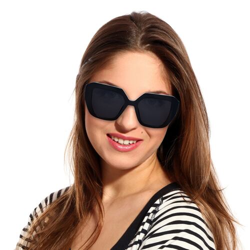 Lentes de Sol Hexagonales Mossimo Negro para Mujer