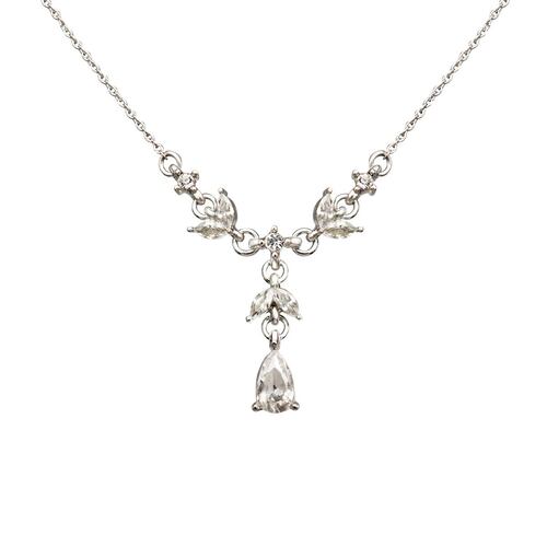 Collar Cubic Zircon y Cristales Carré