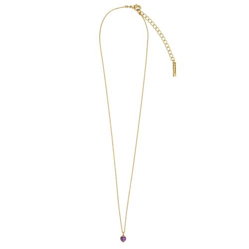 Collar Piedra Natural Amatista de Corazón Emanuel Ungaro