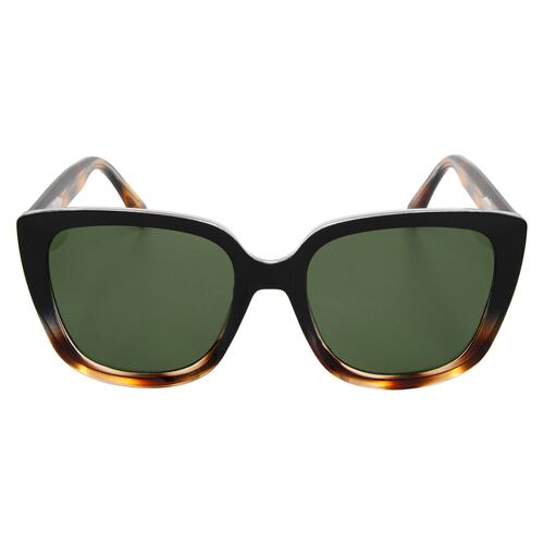 Lentes De Sol Mariposa Pasta Negro-Carey Micas Verdes Para Mujer Westies
