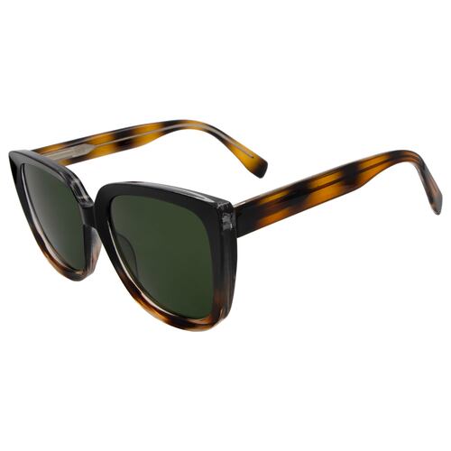 Lentes De Sol Mariposa Pasta Negro-Carey Micas Verdes Para Mujer Westies