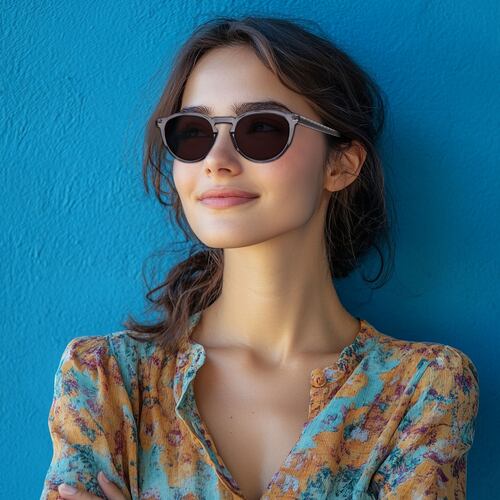Lentes De Sol Redondos Pasta Morado Micas Moradas Unisex Westies
