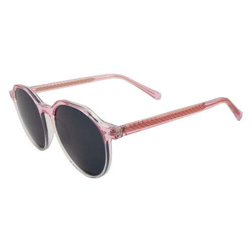 Lentes De Sol Redondos Pasta Rosa Micas Negras Para Mujer Westies