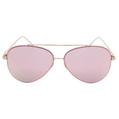 Lentes De Sol Aviadores Metal Dorado Y Rosa Micas Flash Rosa Para Mujer Westies