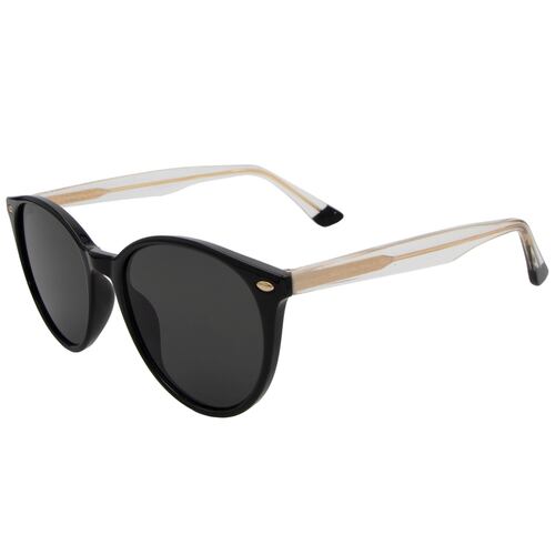 Lentes De Sol Redondos Pasta Negro Micas Negras Unisex Westies