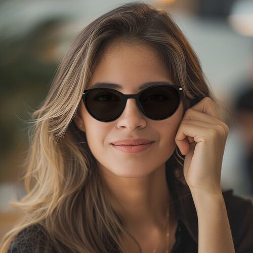 Lentes De Sol Redondos Pasta Negro Micas Negras Unisex Westies