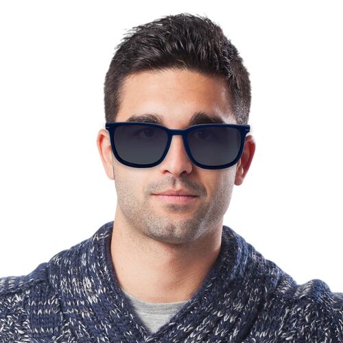 Lentes de Sol Cuadrados Emanuel Ungaro Azul para Hombre