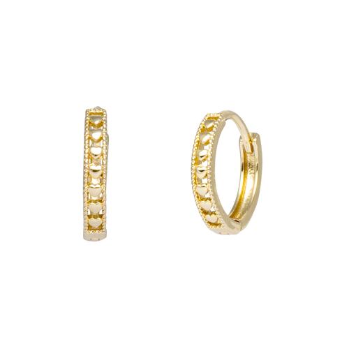 Aretes Huggies Baño de Oro Dorado Mossimo
